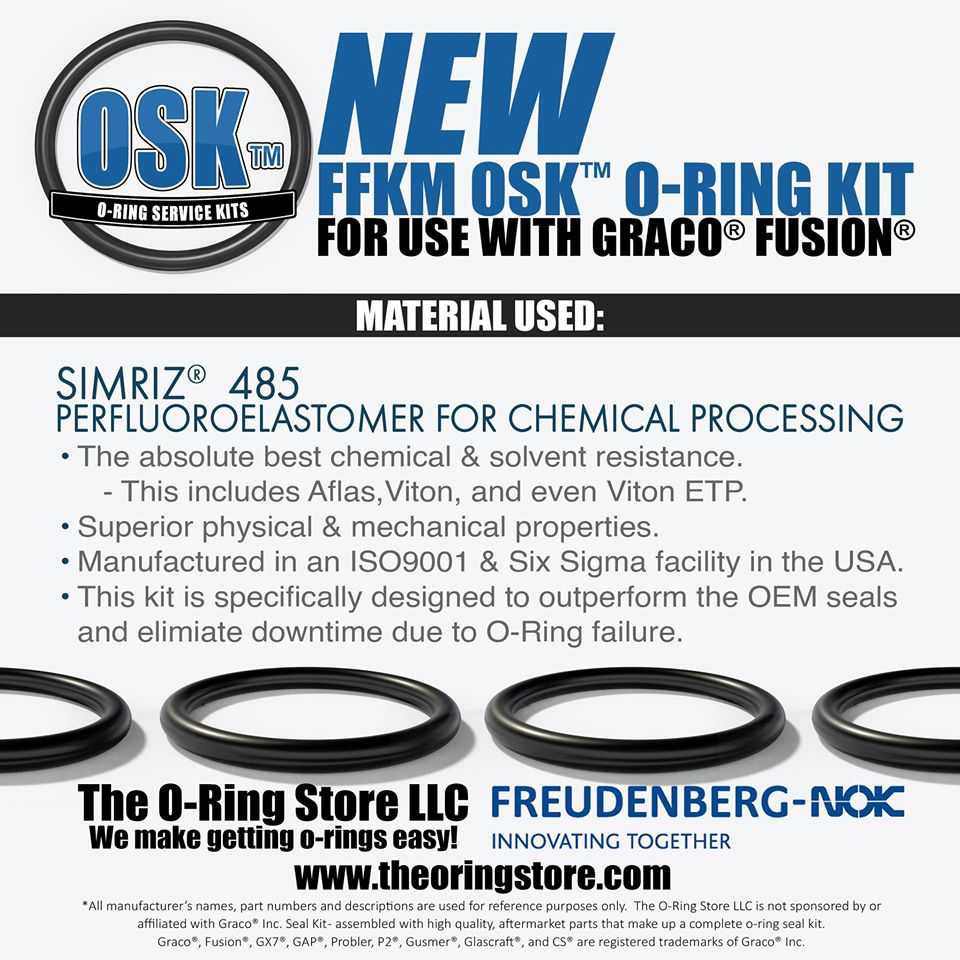 FFKM OSK™ 246355 O-Ring Kit for use with Graco® Fusion® AP