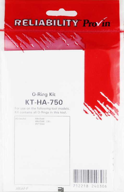 (image for) Reliability Provin O-Ring Kit KT-HA-750 for Metabo / Hitachi: NR65AK, NR65AK(S), NV75AG
