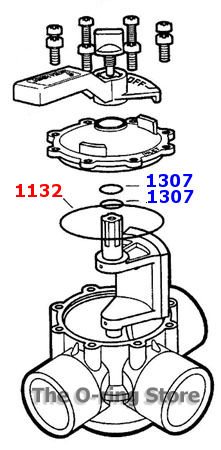 Pentair 192039 PacFab 2 & 3 way valves 25 Shaft O-rings Jandy 1307 Compool 