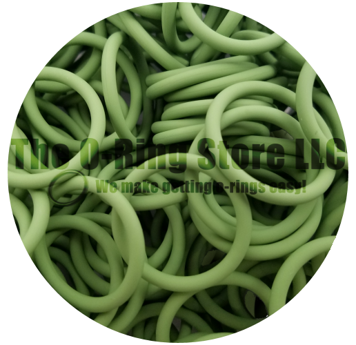 AS568-018 GV75 Chemical Resistant Fluorocarbon FKM O-Rings Green