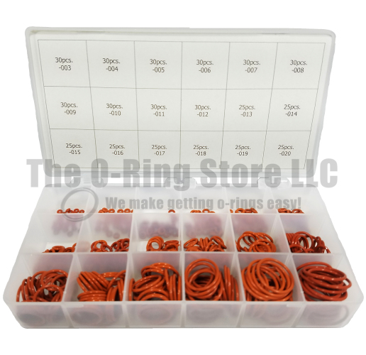 OSK™ 450 Piece O-Ring Kit AS568 -003 to -020 in Silicone 70