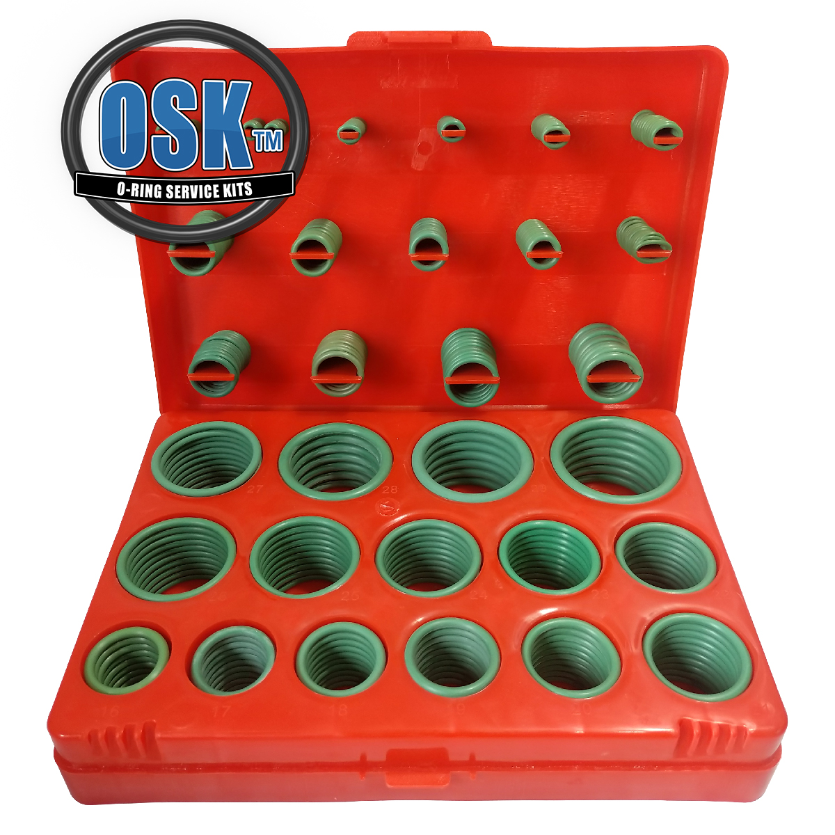 OSK™ Standard O-Ring Kit HNBR Green 70 382pc 30 Sizes