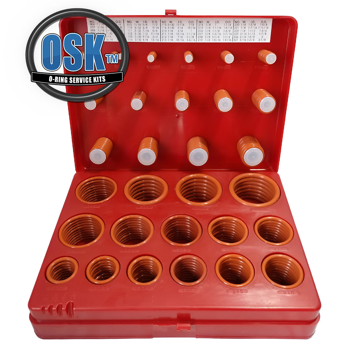 (image for) OSK™ Standard O-Ring Kit Silicone 70 382pc 30 Sizes