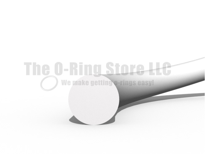 .500" (12.7mm) FDA White Buna-N 70 O-Ring Cord Round